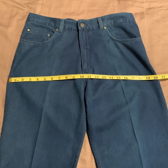 Vintage Zegna Men's Straight-Leg Dark-Wash Regular-Fit Jeans - Picture 11 of 12